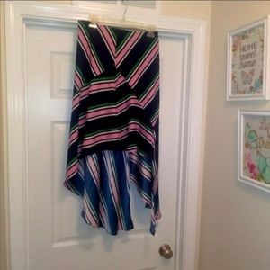 NWT Bar III chevron print asymmetrical skirt